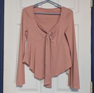 Women's Pink Long Sleeve Top Lg